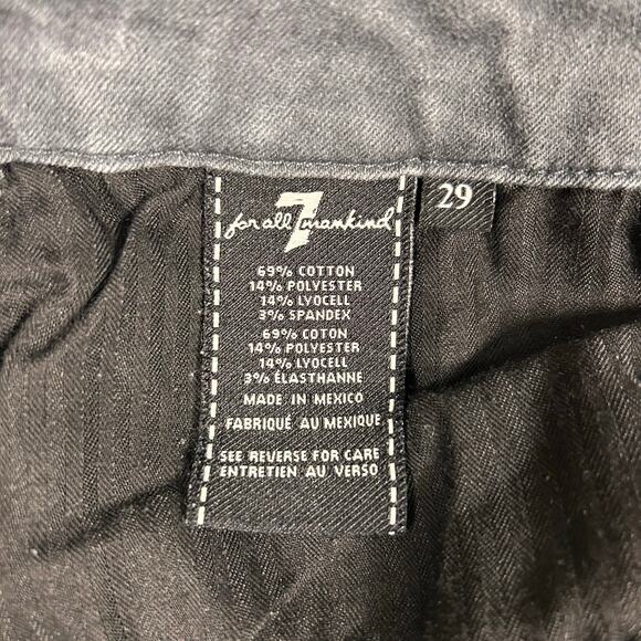 7 For All Mankind B(Air) The High Waist Ankle Skinny Jeans Gray Women's Size 29 - Picture 5 of 11